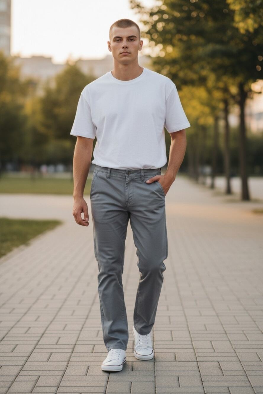 Levi Strauss Signature Essential Straight Chino Pants Color: Gray Size: 32x32